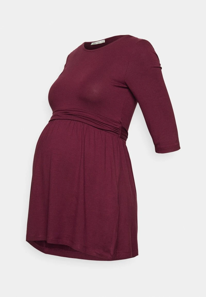 FLARE TOP - Langarmshirt - Dark Red 4 FLARE TOP - Langarmshirt - Dark Red – Bild 4