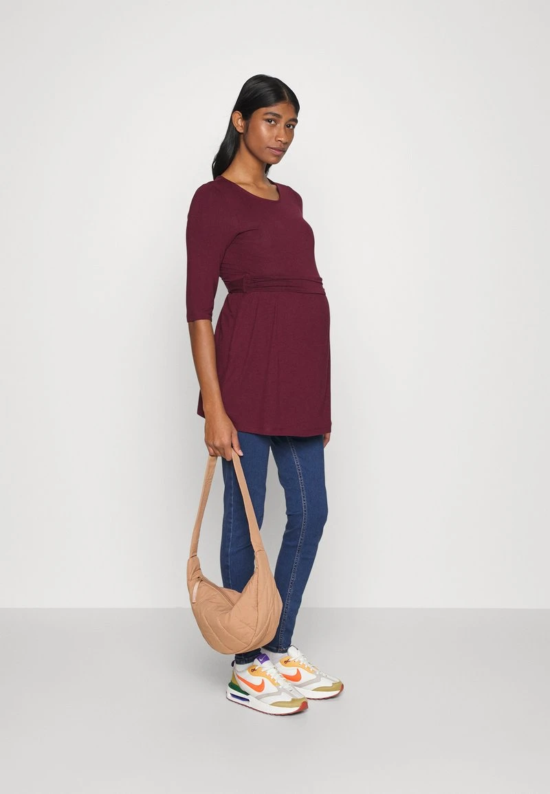 FLARE TOP - Langarmshirt - Dark Red 2 FLARE TOP - Langarmshirt - Dark Red – Bild 2