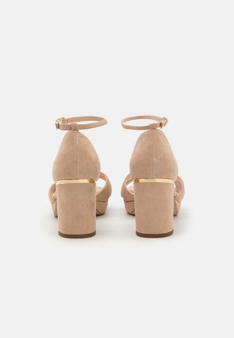 LEATHER - Plateausandalette - Beige 4 LEATHER - Plateausandalette - Beige – Bild 4