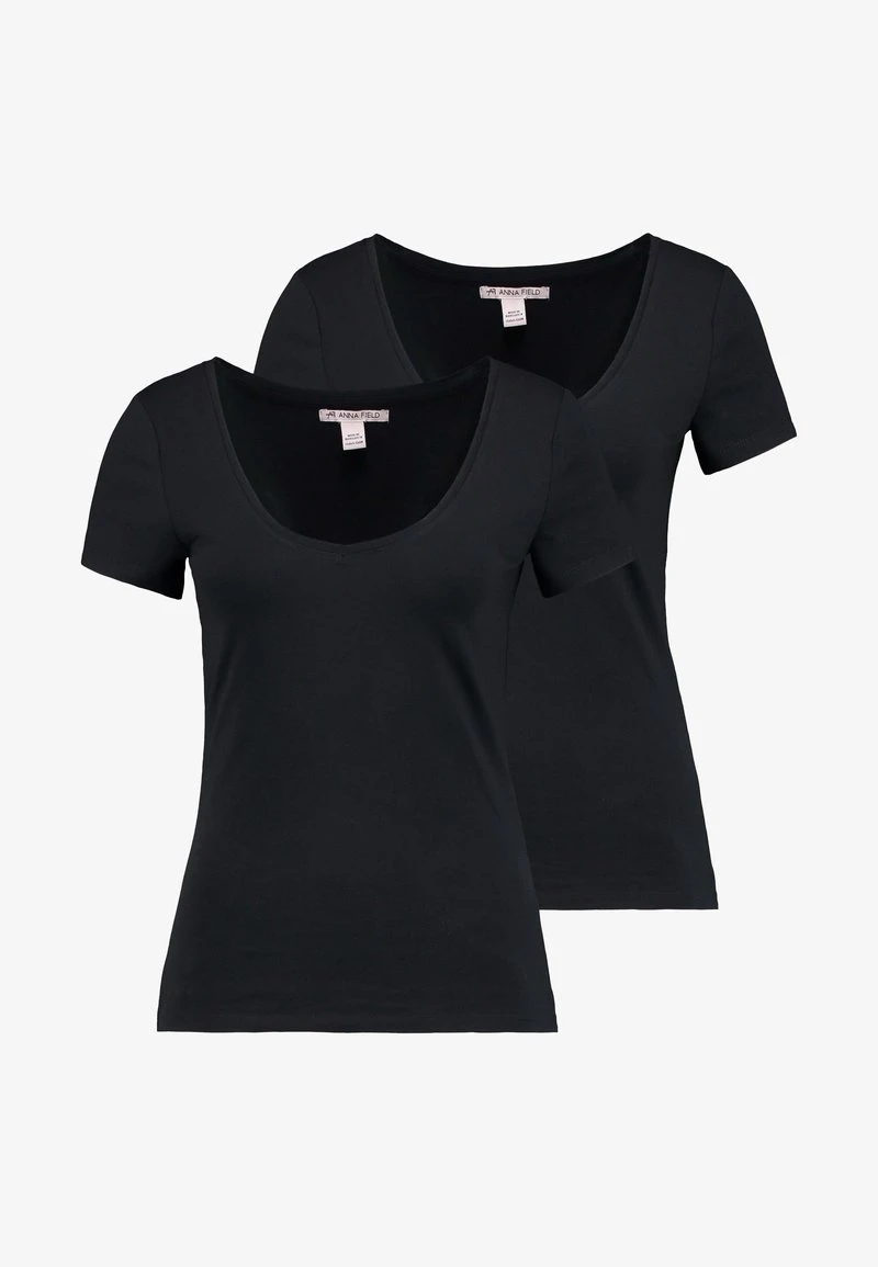 Anna Field 2 PACK - T-Shirt Basic - Black 4 Anna Field 2 PACK - T-Shirt Basic - Black – Bild 4