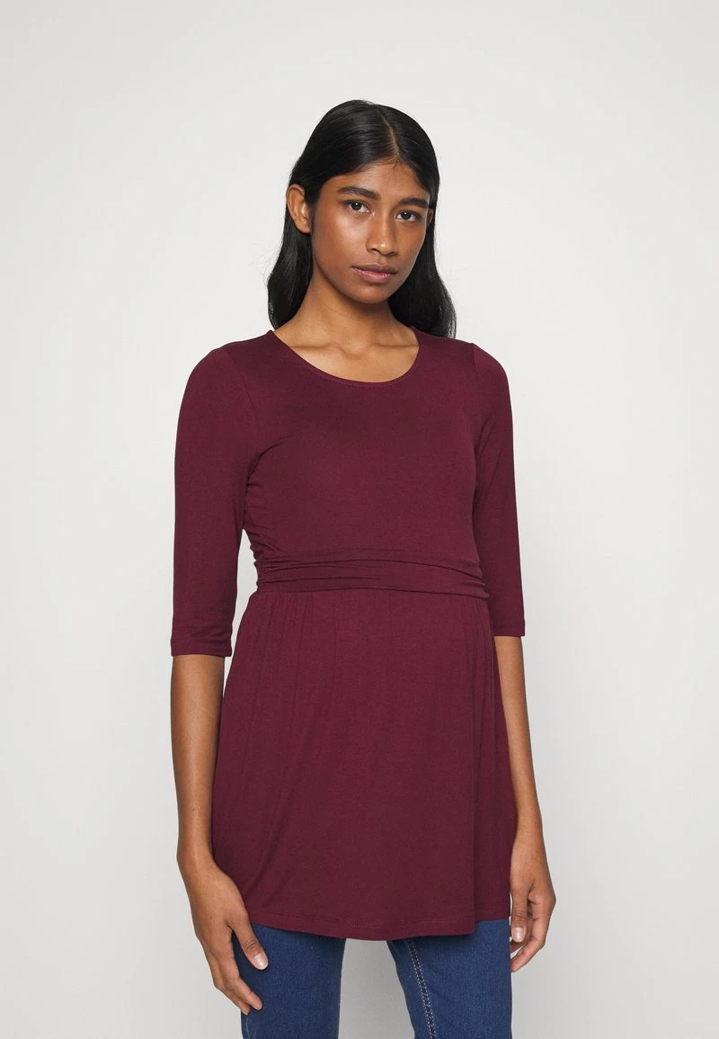 FLARE TOP - Langarmshirt - Dark Red 6 FLARE TOP - Langarmshirt - Dark Red – Bild 6