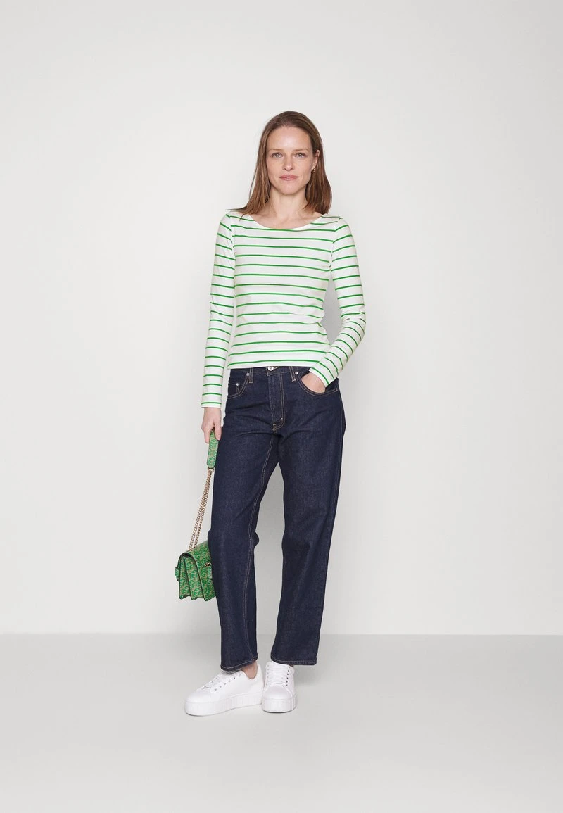 Anna Field 2 PACK - Langarmshirt - White/green 1 Anna Field 2 PACK - Langarmshirt - White/green