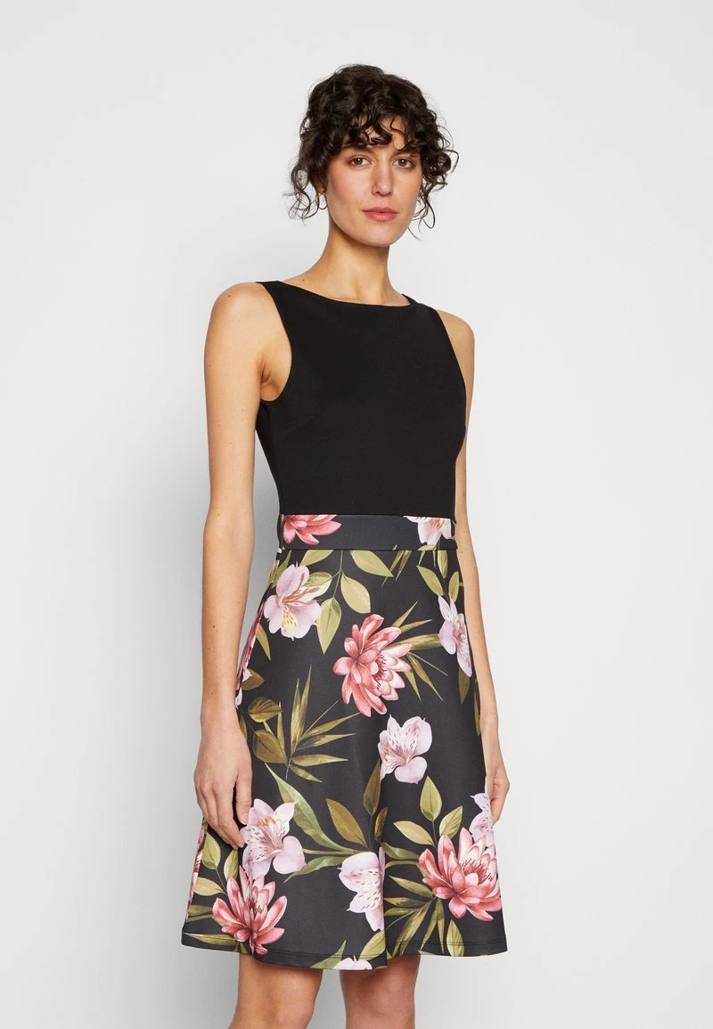 Anna Field Jerseykleid - Black/black/pink 1 Anna Field Jerseykleid - Black/black/pink